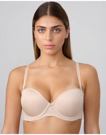 חזיית סטרפלס מרופדת עם ברזלים Hover